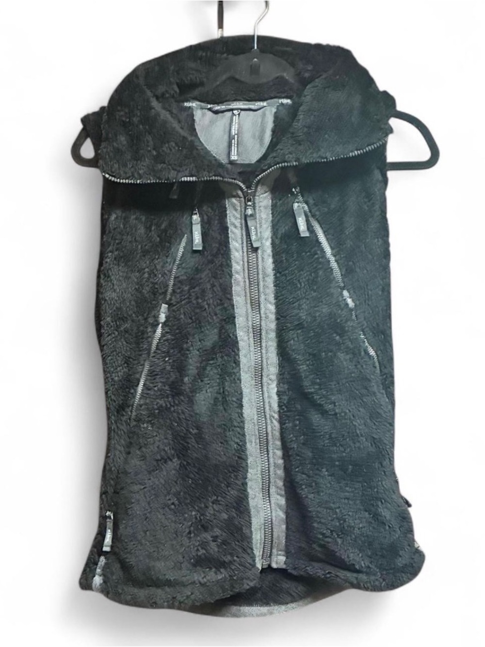Kuhl Women's Black Faux Fur Zip Hooded Vest